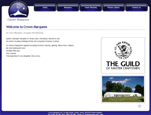 Tablet Screenshot of crownmarquees.co.uk